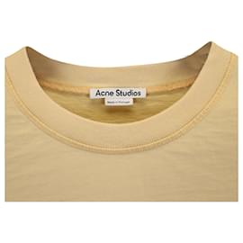 Acne-Acne Studios Logo T-Shirt in Yellow Cotton-Yellow