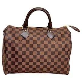 Louis Vuitton-LOUIS VUITTON Speedy 30 Damier Ebene Hand Bag-Brown