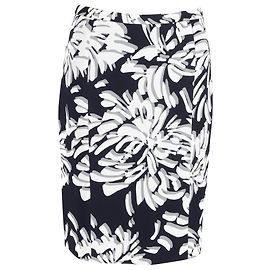 Hugo Boss Blumen-Bleistiftrock aus navy Viskose Blau Marineblau