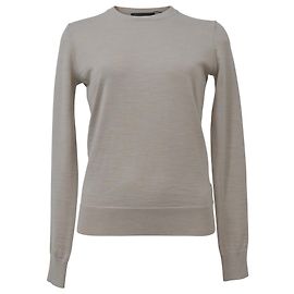 Theory Regal Rundhals-Pullover aus Ecru-Wolle Weiß Roh