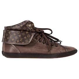 Louis Vuitton-Louis Vuitton Brea Sneaker Boots in Brown Monogram Canvas & Leather -Brown