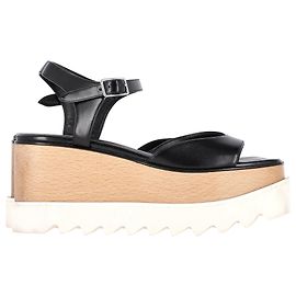 Stella Mc Cartney Sandali con piattaforma Elyse di Stella McCartney in pelle sintetica nera Nero