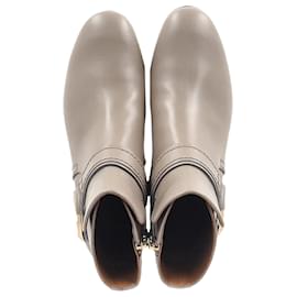 Chloé-Chloé Demi Ankle Boots in Beige Leather -Beige