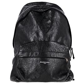 Zaino Explorer Texturizzato Balenciaga in Pelle Nera Nero