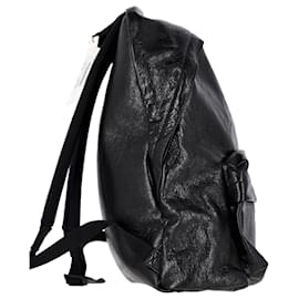 Balenciaga-Balenciaga Textured Explorer Backpack in Black Leather-Black