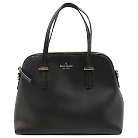 Kate Spade-Kate Spade Cedar Street Maise Satchel Bag in Black Saffiano Leather -Black