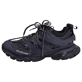 Balenciaga-Balenciaga Track Sneakers in Black Polyurethane-Black