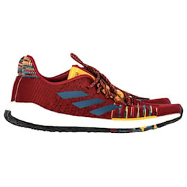 Autre Marque-Adidas x Missoni Pulseboost HD Sneakers in Burgundy Knit Fabric-Red,Dark red