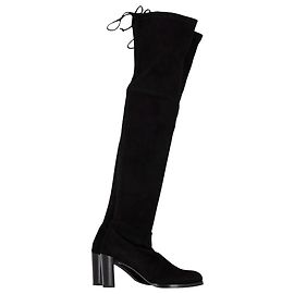 Bottes au-dessus du genou Thighland de Stuart Weitzman en daim noir Noir