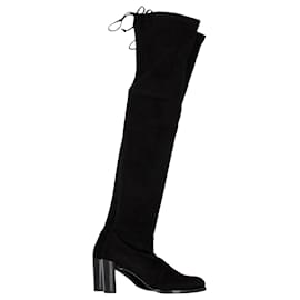 Stuart Weitzman-Stuart Weitzman Thighland Over-The-Knee Boots in Black Suede-Black