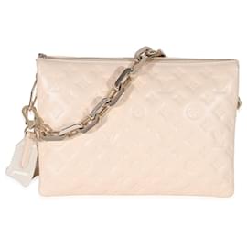 Louis Vuitton-Coussin MM aus gepolstertem Lammleder Monogram Creme Louis Vuitton-Braun,Beige