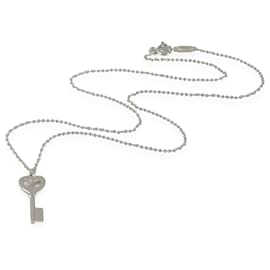 Tiffany & Co-Tiffany & Co. Heart Key Pendant in  Sterling Silver-Silvery,Metallic