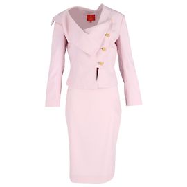 Conjunto de blazer e saia assimétrica Vivienne Westwood em lã rosa Rosa