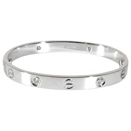 Cartier-Cartier Love Bracelet, 4 Diamonds (White Gold)-Silvery,Metallic