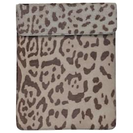 Alaïa-Alaïa Leopard Print Ipad Case in Animal Print Ponyhair -Other