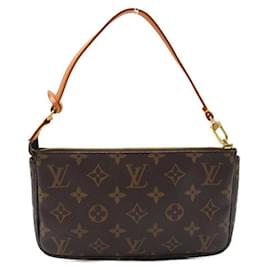 Louis Vuitton-Louis Vuitton Pochette Accessoires Canvas Schultertasche M51980 in großartigem Zustand-Braun