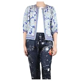 Autre Marque-Blue and green floral printed jacket - size S-Blue