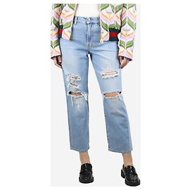 7 For All Mankind Jean bleu déchiré - taille UK 10 Bleu