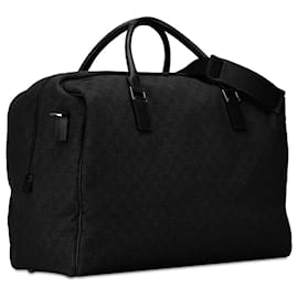 Gucci-Gucci Black GG Denim Travel Bag-Black