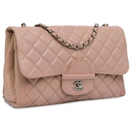 Chanel-Chanel Brown CC Quilted Lambskin Turnlock Flap-Brown,Beige