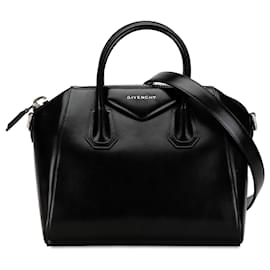 Givenchy-Givenchy Black Small Leather Antigona Satchel-Black