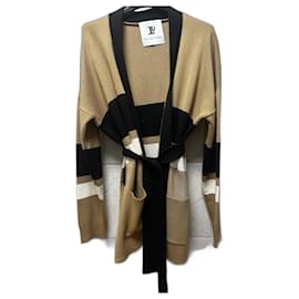 Autre Marque-Kimono-Black,White,Camel