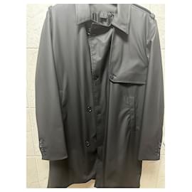 Autre Marque-Black Satin Trench-Black