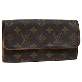 Louis Vuitton-LOUIS VUITTON Monogram Pochette Twin PM Schultertasche M51854 LV Auth bs15116-Monogramm