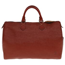 Louis Vuitton-LOUIS VUITTON Epi Speedy 35 Sac à main Marron Kenya M42993 LV Auth mr246-Marron