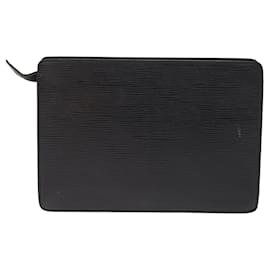 Louis Vuitton-LOUIS VUITTON Epi Pochette Homme Clutch Bag Black Noir M52522 LV Auth th4990-Black