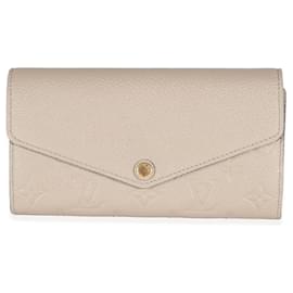 Louis Vuitton-Louis Vuitton Turtledove Monogram Empreinte Sarah Wallet-Beige