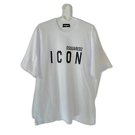 Camiseta Dsquared2 Icon Logo de Algodón Negro Blanco Negro Blanco