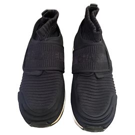 Chanel Black Cloth Sneakers Black
