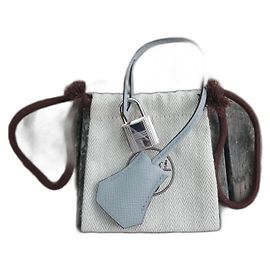 campanella, cerniera e lucchetto hermès nuovo per borsa hermès dustbag Grigio