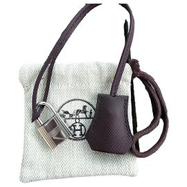 campanella, cerniera e lucchetto hermès nuovo per borsa hermès dustbag Cioccolato