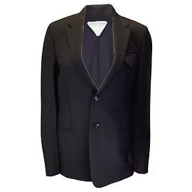 Bottega Veneta Dark Brown Tailored Washed Mohair Jacket Brown