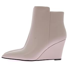 Autre Marque-Non Signé / Unsigned ankle boots T.EU 38 Leather-Beige