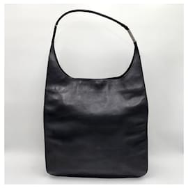 Gucci-Sac à bandoulière hobo en cuir noir Gucci-Noir