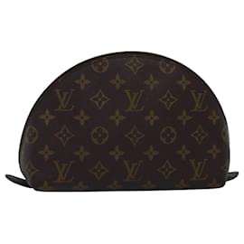 Louis Vuitton-LOUIS VUITTON Monogram Trousse Demi Ronde Cosmetic Pouch M47520 LV Auth bs15147-Monogram