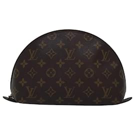 Louis Vuitton-LOUIS VUITTON Monogram Trousse Demi Ronde Cosmetic Pouch M47520 LV Auth bs15147-Monogram