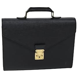 Louis Vuitton-LOUIS VUITTON Epi Serviette Conseiller Mallette Noire M54422 LV Auth ep4520-Noir