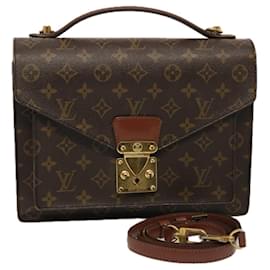 Louis Vuitton-LOUIS VUITTON Monogram Monceau 28 Hand Bag 2way M51185 LV Auth 77274-Monogram