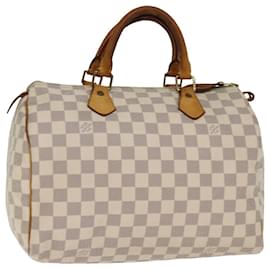 Louis Vuitton-LOUIS VUITTON Handtasche Speedy 30 Damier Azur N41533 LV Auth 76872-Andere