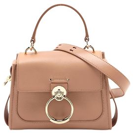 Chloé Tess Day Mini Kalbsleder 3-Wege Handtasche in Hellbraun Beige