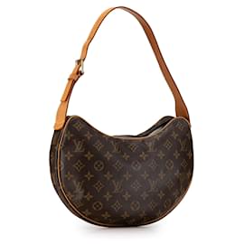 Louis Vuitton-Braune Louis Vuitton Monogram Croissant MM Hobo Tasche-Braun