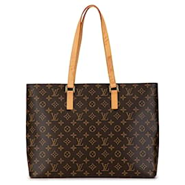 Louis Vuitton-Brown Louis Vuitton Monogram Luco Tote Bag-Brown