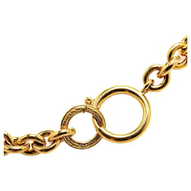 Chanel-Gold Chanel Gold Plated CC Pendant Necklace-Golden