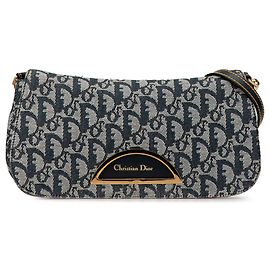 Bolsa de ombro Malice em lona oblíqua Dior azul Azul