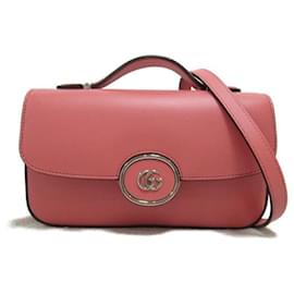 Gucci-Gucci Mini Schultertasche aus Leder 739722AABSG6701 in sehr gutem Zustand-Pink