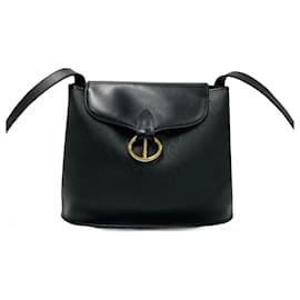 Dior-Bolso cruzado de cuero Dior en muy buen estado-Negro